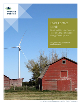 Least Conflict Lands Municipal Decision Support Tool for Siting Renewable Energy Development