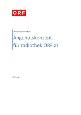Radiothek.Orf.At, Stand 09.05.2014