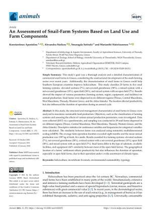 An Assessment of Snail-Farm Systems Based on Land Use and Farm Components