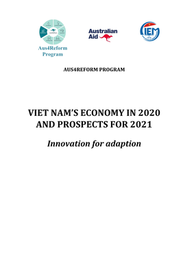 Viet Nam's Economy in 2020 and Prospects for 2021