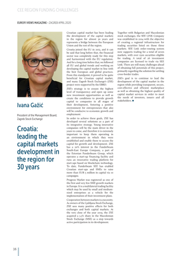 Croatia: Leading the Capital Markets Development In