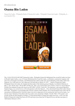 Osama Bin Laden Osama Bin Laden
