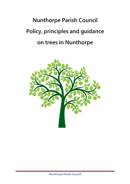 Nunthorpe Parish Council Tree Policy July 2019