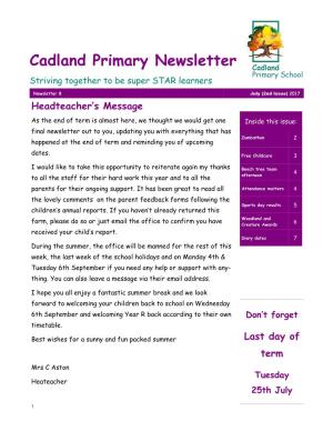 Newsletter July 2Nd Issue 2017