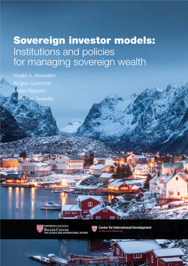 Sovereign Investor Models: Institutions and Policies for Managing Sovereign Wealth