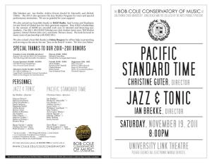 Jazz & Tonic Pacific Standard Time