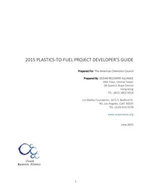 2015 Plastics to Fuel Developer's Guide
