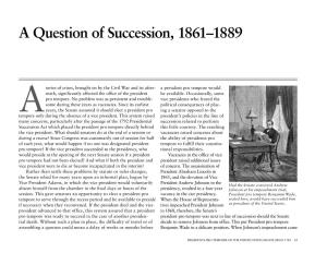 A Question of Succession, 1861–1889