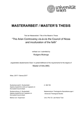 Masterarbeit / Master's Thesis