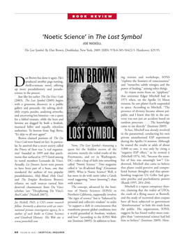 'Noetic Science' in the Lost Symbol