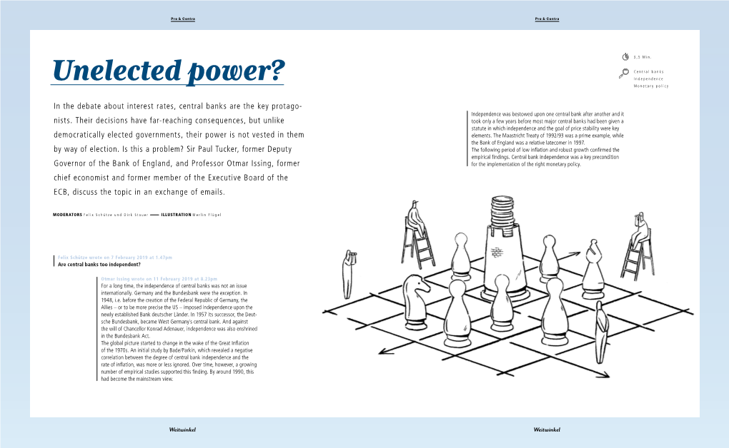 Unelected Power? Independence Monetary Policy