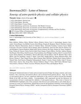 Synergy of Astroparticle Physics and Colliders