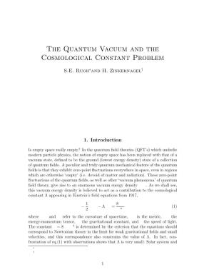 The Quantum Vacuum and the Cosmological Constant Problem