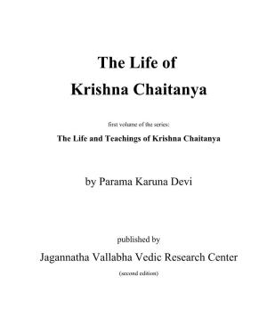 The Life of Krishna Chaitanya