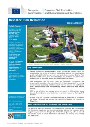 ECHO Factsheet – Disaster Risk Reduction – October 2017
