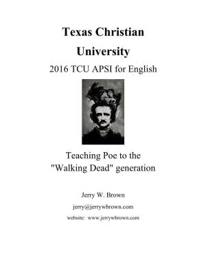 2016 TCU APSI for English Teaching Poe To