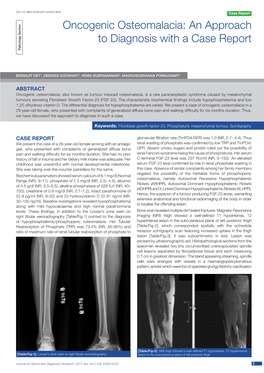 Oncogenic Osteomalacia: an Approach to Diagnosis with a Case Report Pathology Section