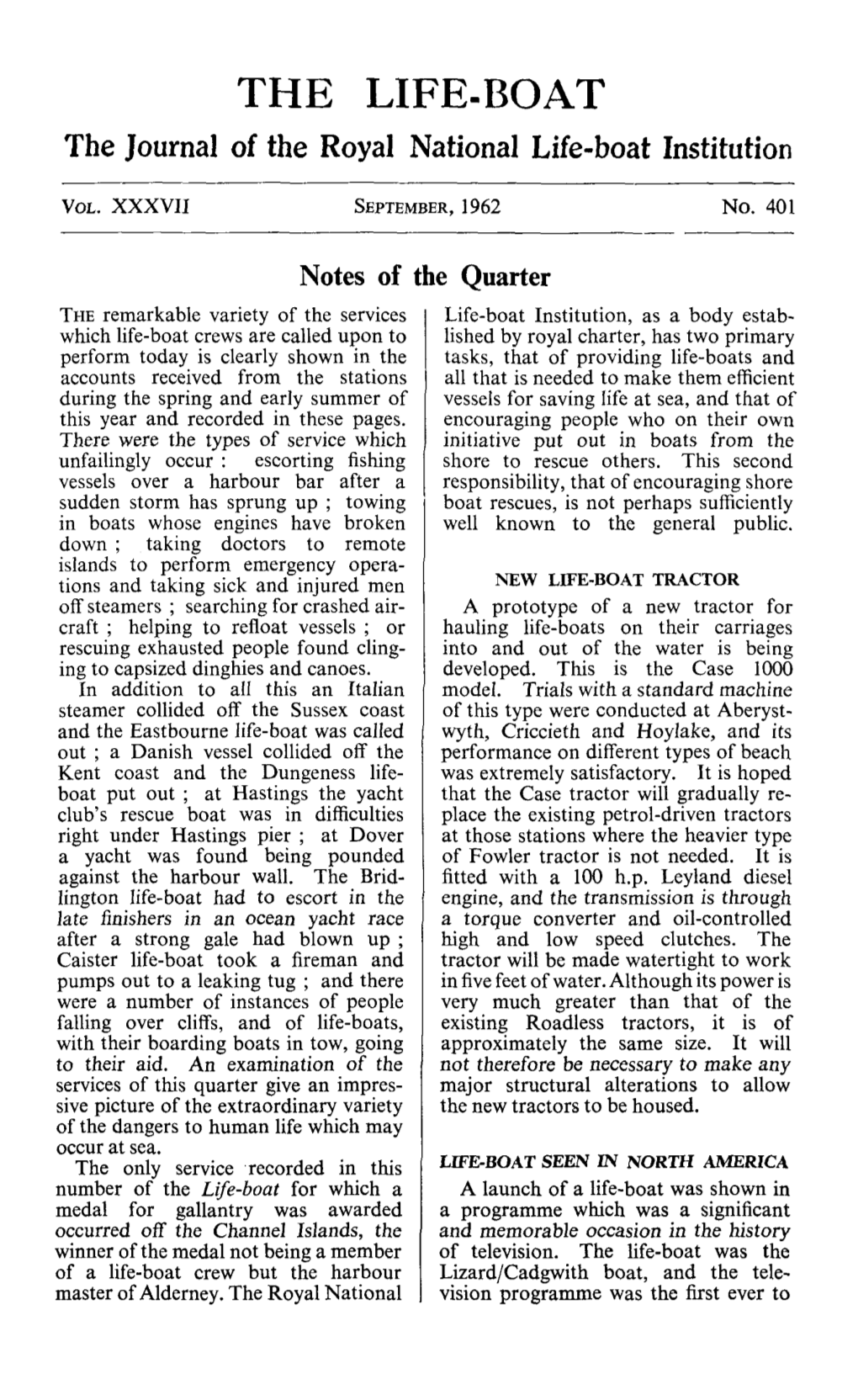 The Journal of the Royal National Life-Boat Institution