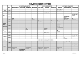 November 2017 Services