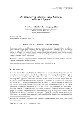 On Nonconvex Subdifferential Calculus in Banach Spaces1
