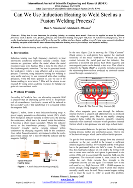 Can We Use Induction Heating to Weld Steel As a Fusion Welding Process?