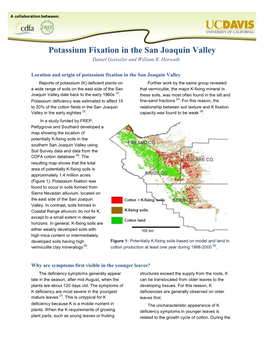 K Fixation in the San Joaquin Valley from Soil Texture 3