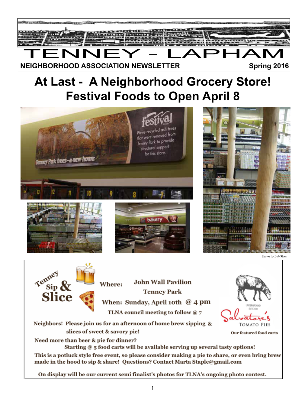 Spring 2016 at Last - a Neighborhood Grocery Store! Festival Foods to Open April 8