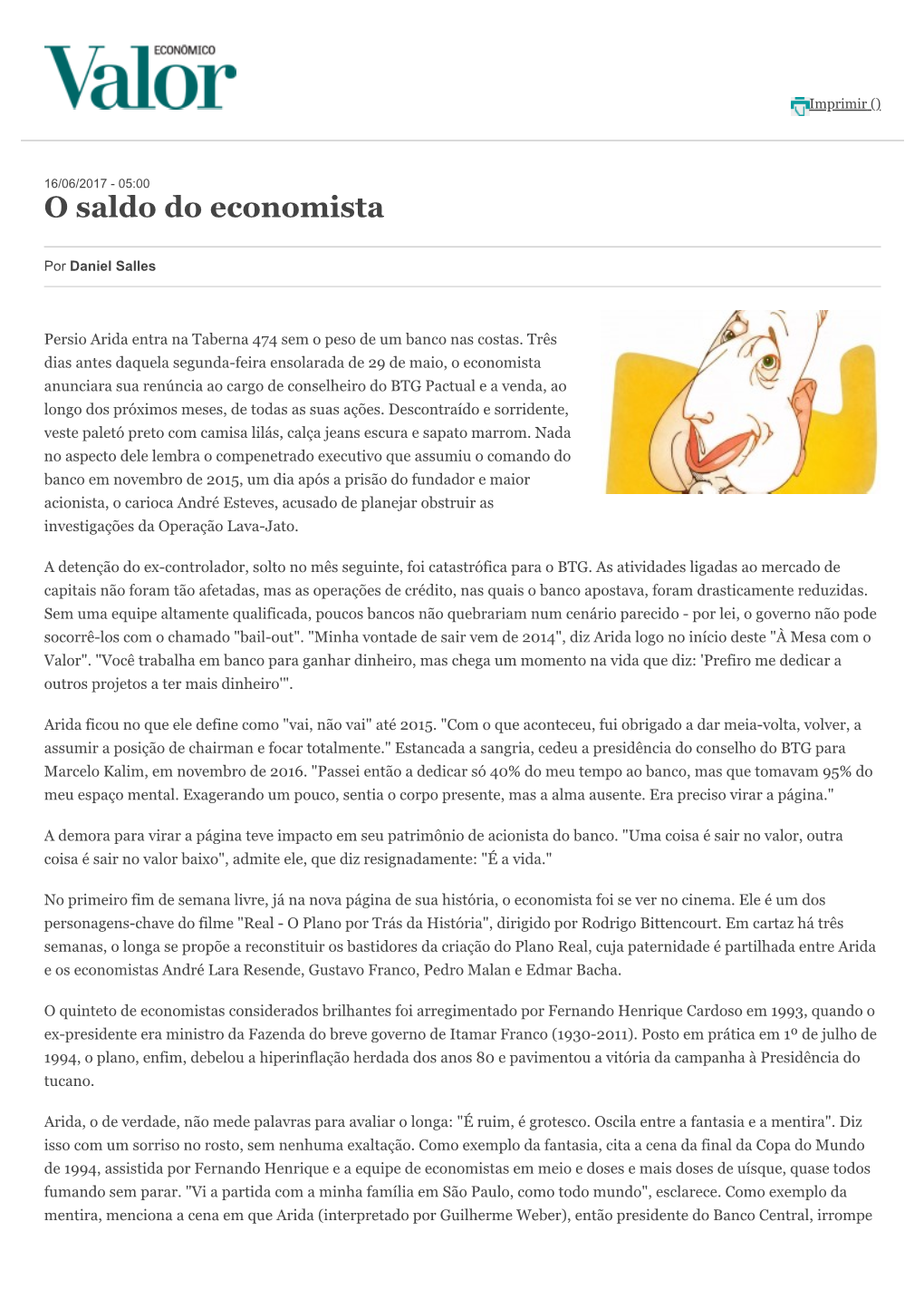 O Saldo Do Economista