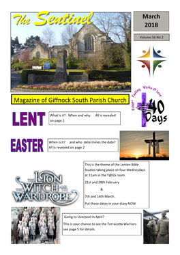 Magazine of Giffnock South Parish Church March 2018
