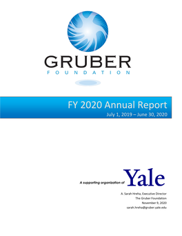 FY 2020 Annual Report July 1, 2019 – June 30, 2020