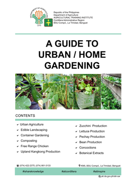 A Guide to Urban / Home Gardening