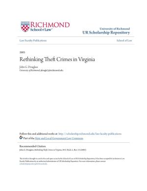 Rethinking Theft Crimes in Virginia
