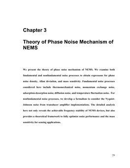 Chapter 3 Theory of Phase Noise Mechanism of NEMS