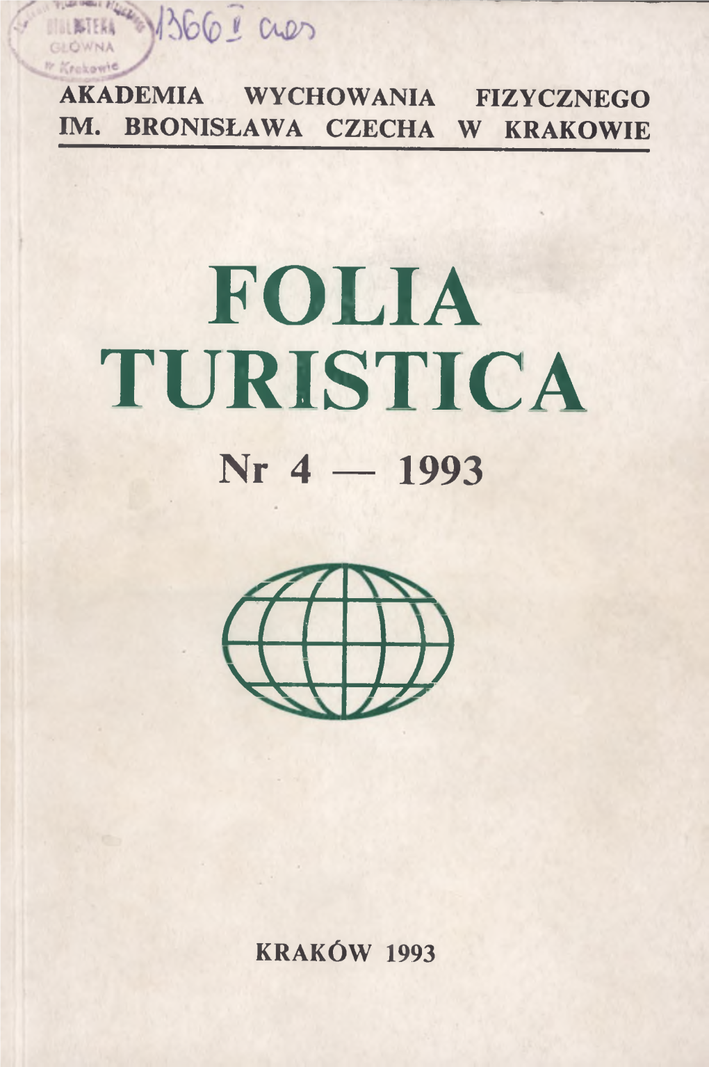 TURISTICA Nr 4 -- 1993