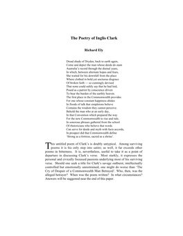 Clark, Andrew Inglis Poetry of Andrew Inglis Clark. University of Tasmania