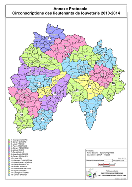 Circonscriptions Des Lieutenants De Louveterie 2010-2014