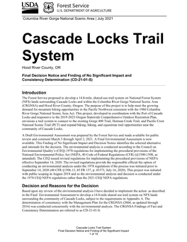 Cascade Locks Trail System Hood River County, OR