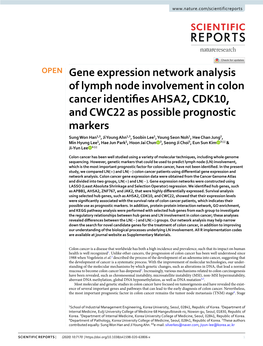 Gene Expression Network Analysis of Lymph Node Involvement in Colon