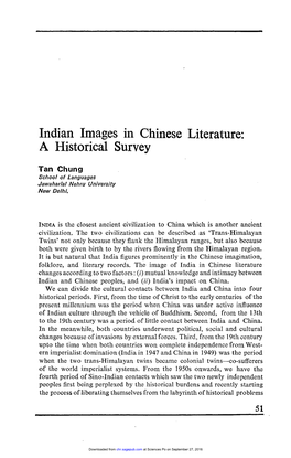 Indian Images in Chinese Literature: a Historical Survey