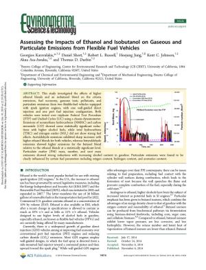 Assessing the Impacts of Ethanol and Isobutanol on Gaseous and Particulate Emissions from Flexible Fuel Vehicles