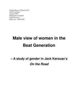 Male View of Women in the Beat Generation