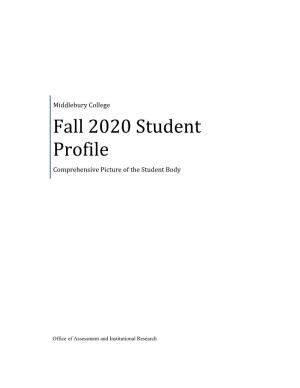Fall 2020 Student Profile