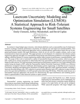 Lasercom Uncertainty Modeling and Optimization Simulation (LUMOS)