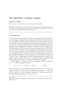 The Logarithmic Cotangent Complex