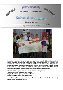 Bulletin Juin 2014