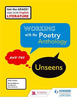 AQA GCSE English Literature Working with the Poetry Anthology and The