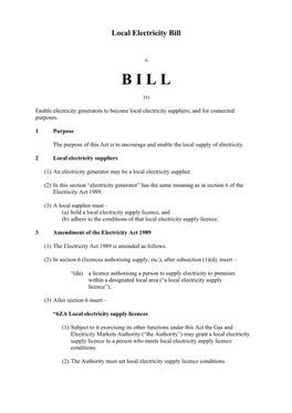 Local Electricity Bill