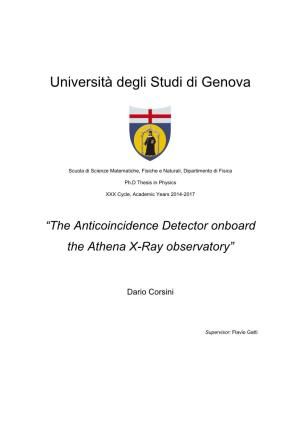 The Anticoincidence Detector Onboard the Athena X-Ray Observatory”