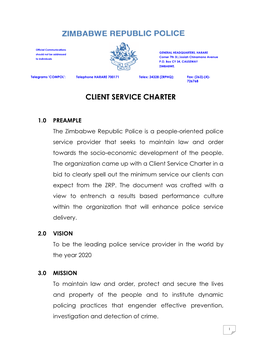 Client Service Charter