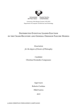 Distributed Eventual Leader Election in the Crash-Recovery and General Omission Failure Models